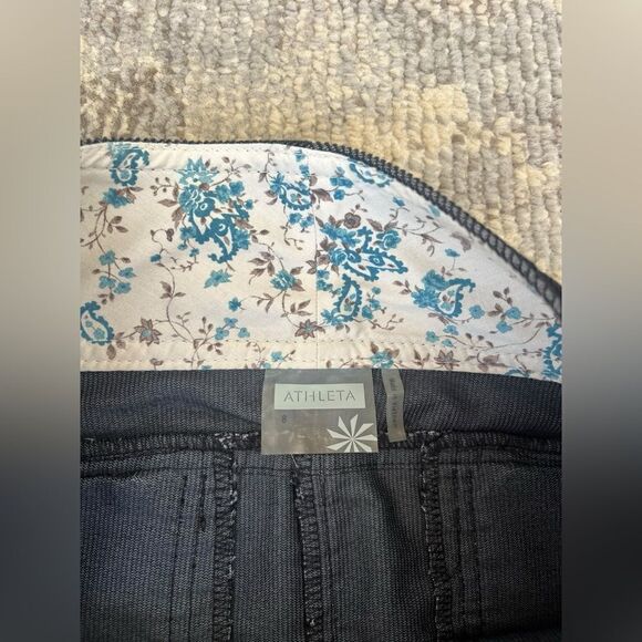 ATHLETA BLACK‎ CORDUROY A-LINE BUTTON MIKI SKIRT WOMENS SIZE 8 - Picture 9 of 13